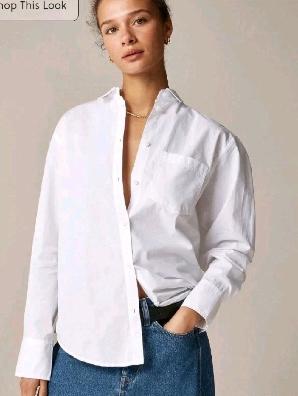 J Crew Garçon classic shirt in cotton poplin Size 0 White